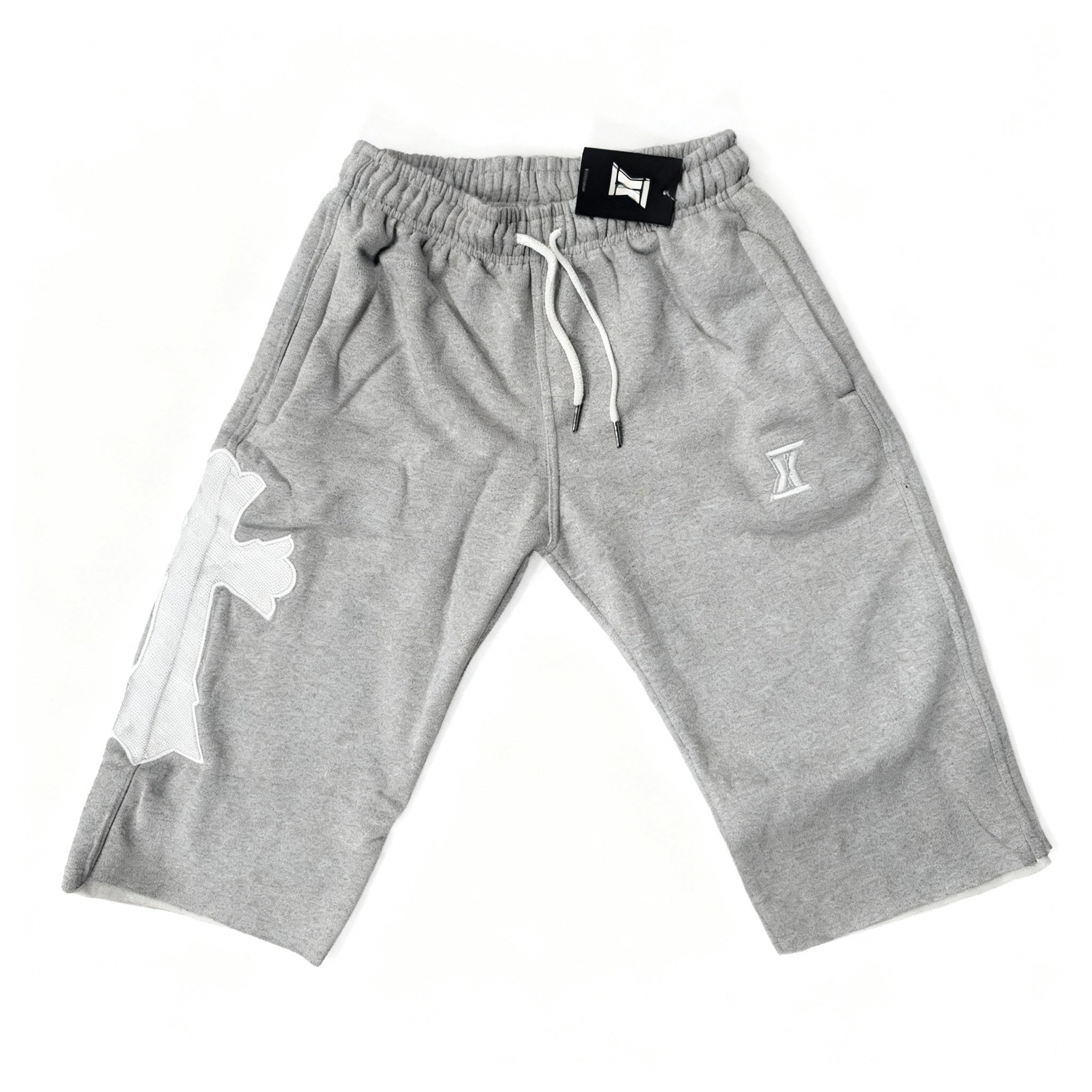 Divine Touch Capris White on Grey